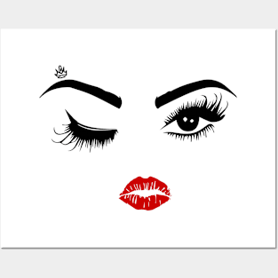 Eyes and Lips Posters and Art